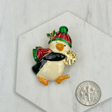 BC120720-14          Christmas penguin brooch