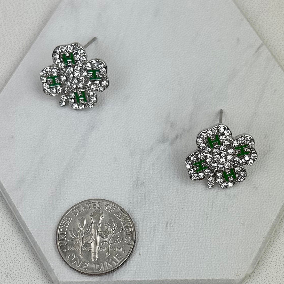 ERS230814-01     Crystal flower Earrings