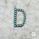 PDS230703D-PINK	Silver with pink stone letter D pendant