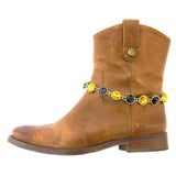 BOT150101-03PUP/GRE/GD  RHISTONE BOOT CHAIN