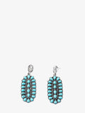 ER211230-02TRQ  Turquoise Cluster Blossom Earrings