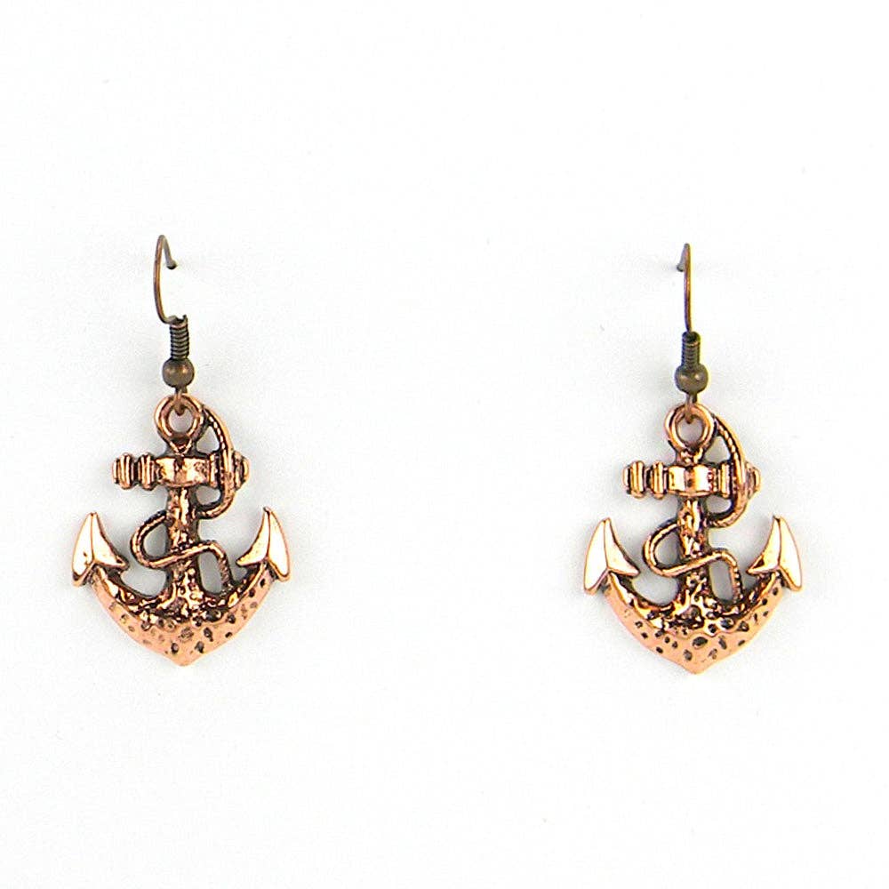 ERS150630-03COP Anchor Charm Earring