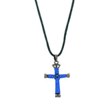 NK150806-01 RBUL   "CIRCLE G"  WIRED CROSS NECKLACE