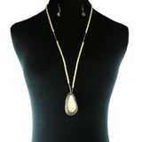 NK7938  TQ Beads Chain with TQ Pendant