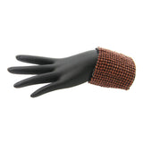 BRS170723-02BRN 2.25"WIDE MULTI STRINGS BROWN COLOR  SEED BEADS STRETCH BRACELET