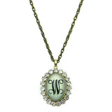 NK150101-20S-W  INITIAL LETTER SHORT NECKLACE