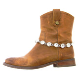 BOT150103-01AB ROUND CRYSTAL LINKED BOOT CHAIN