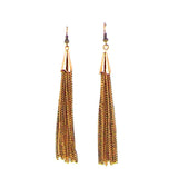 ER160101-06BRASS  Metal Tassel Earring With Cap