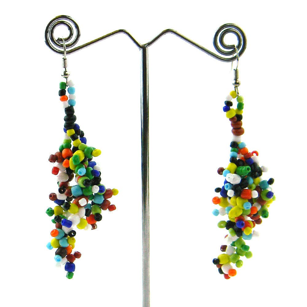 ERS170801-02MLT  MULTI COLORS SEED BEADS EARRING