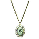 NK150101-20S-F  INITIAL LETTER SHORT NECKLACE