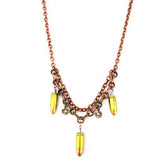 N48252   SHORT COPPER CHAIN W/BULLET CHARMS