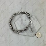 BB03969-SB            Silver metal chain Necklace