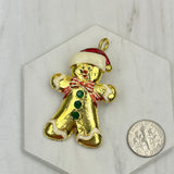 BC120720-03GD                      Golden snowman brooch