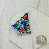 BC120720-04GD                   Golden Christmas tree brooch