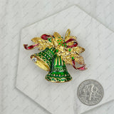 BC120720-05                     Christmas bell brooch