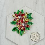 BC120720-07            Christmas flower brooch