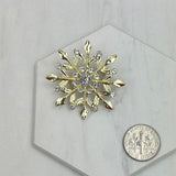 BC150902-01GD              Golden snowflake brooch
