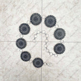 BLT220120-02-HOT PINK         27 inches silver metal with hot pink stone concho belt