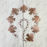 BLT220120- 06-COPPER             28 Inches long copper metal Eagle adjustable chain belt