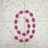 BLT220630-06-BLUE        39 Inches long blue turquoise stone conchos adjustable chain belt