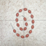 BLT220630-06-BLUE        39 Inches long blue turquoise stone conchos adjustable chain belt