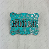 BLT250120-02                Silver metal with blue crystal REDEO Belt Buckle