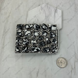 BLT250120-12                     Silver metal with blue and brown turquoise stone large rectangle Belt buckle