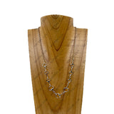 BN1131-GD            19'' Golden metal with Celtic lotus chain Necklace