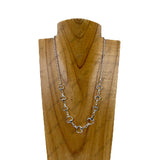 BN1131-SL           19'' Silver metal with Celtic lotus chain Necklace