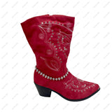 BOT160903-04             13 Inches long silver metal with clear crystal cross chain boot chain