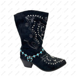 BOT160905-02-BLUE                    Silver Chain With Bead Knotted Necklace