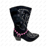 BOT160905-02-PINK                            16 inches silver chain with pink stone squash blossom choker