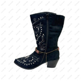 BOT230826-05        14 Inches long red metal triangle chain boot chain