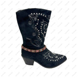 BOT230826-05        14 Inches long red metal triangle chain boot chain