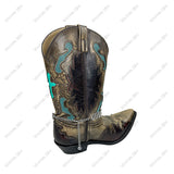 BOT260425-03                  Silver metal with clear crystal beads Boot chain