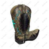 BOT260530-01-GOLD           Gold-tone metal chain with western design pendent Boot chain
