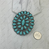 BPD240530-02-BLUE                    Silver metal with blue turquoise stone oval wild slider