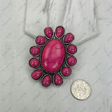 BPD240530-03-BLUE                           Silver metal with blue turquoise stone oval wild slide