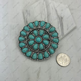 BPD240530-04-BLUE                    Silver metal with blue turquoise stone wild slider
