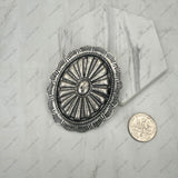 BPD240530-06                   Silver metal oval wild slider