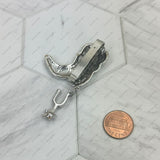 BPD250530-03           Silver metal boot wild rag slide