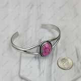 BR231205-01-BLACK             Silver metal with black stone bangle