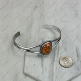 BR231205-01-BLACK             Silver metal with black stone bangle