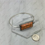 BR231205-02-WHITE               Silver metal with white stone bangle