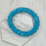 BR240106-16                         Blue crystal beads stretch bracelet