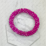 BR240106-16                         Blue crystal beads stretch bracelet