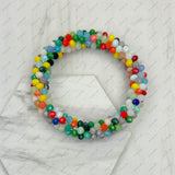 BR240106-22                        Red crystal beads stretch bracelet