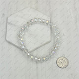BR240713-01                   Clear AB face cut crystal Beads stretch Bracelet