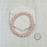 BR240713-01                   Clear AB face cut crystal Beads stretch Bracelet