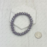 BR240713-07                         Hot pink face cut crystal Beads stretch Bracelet